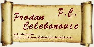 Prodan Čelebonović vizit kartica